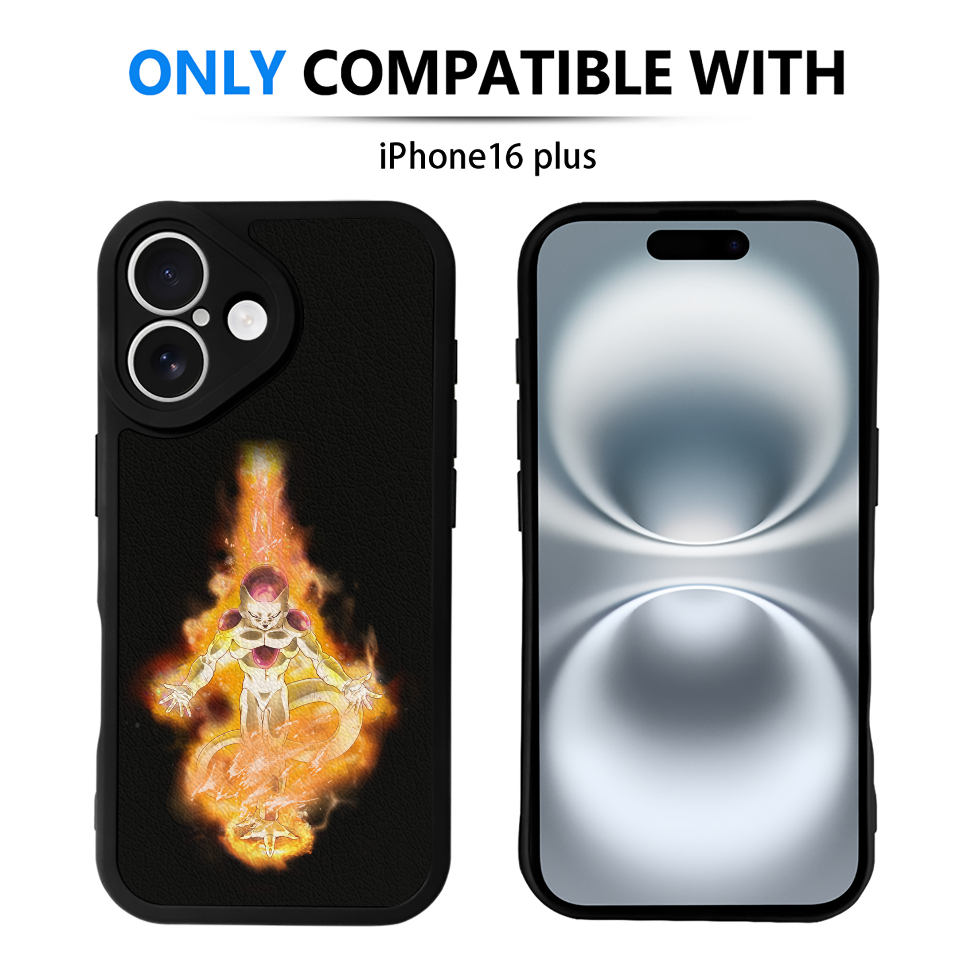 （画像用） ドラゴンボール フリーザ DRAGON BALL Frieza 【iPhone 16シリーズ対応】シリコンスマホケース（レザー調） 材質：シリコン
